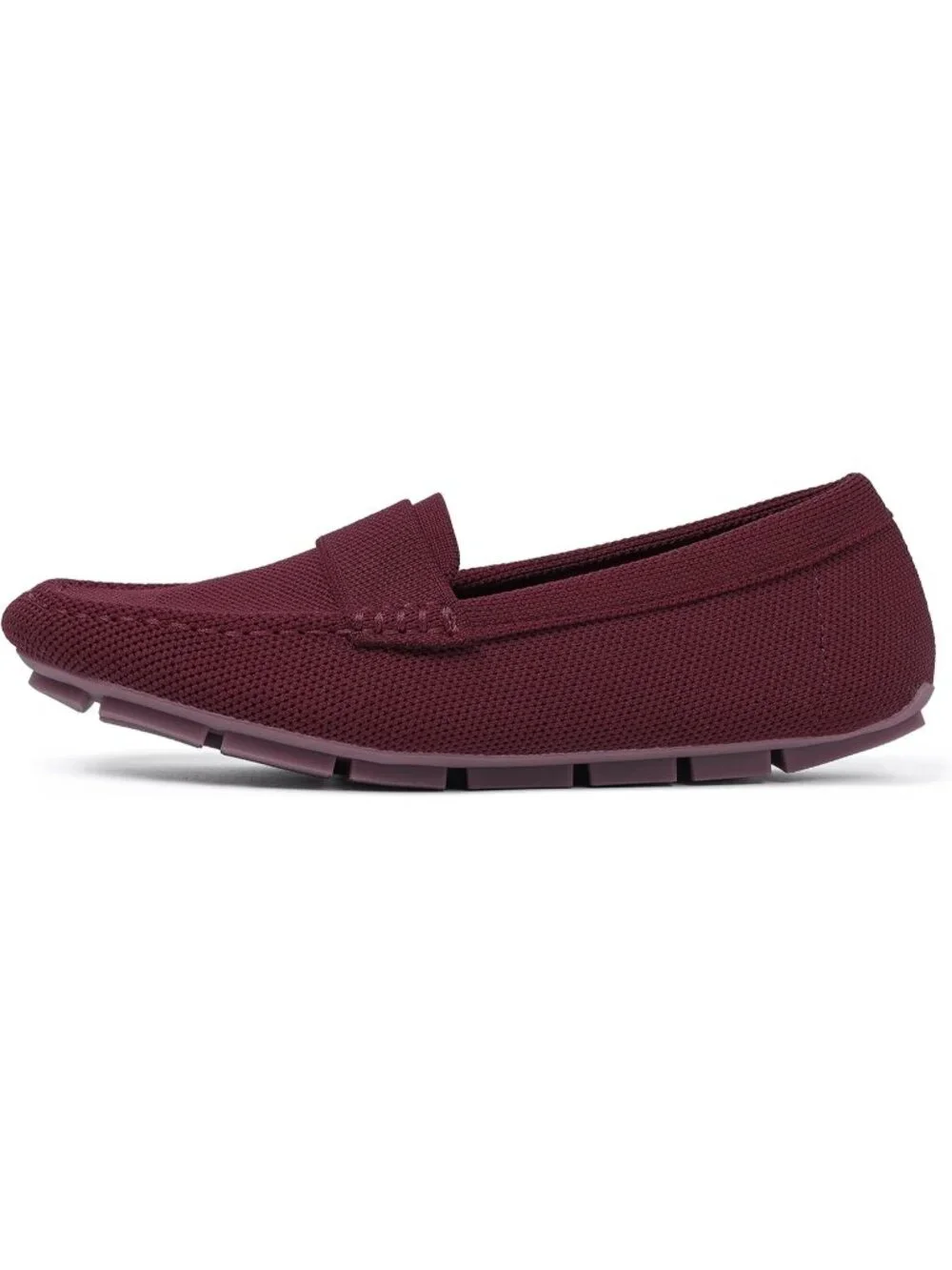 🆕Women's Wine Red Mesh fabric Loafer Shoes Comfortable Casual Flat Shoes